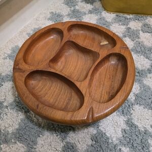 Mid Century Teak Lazy Susan